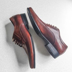 EUC Kenneth Cole Reaction Men's Leather Lace Up Oxfords Moc Toe Shoes Size 8M